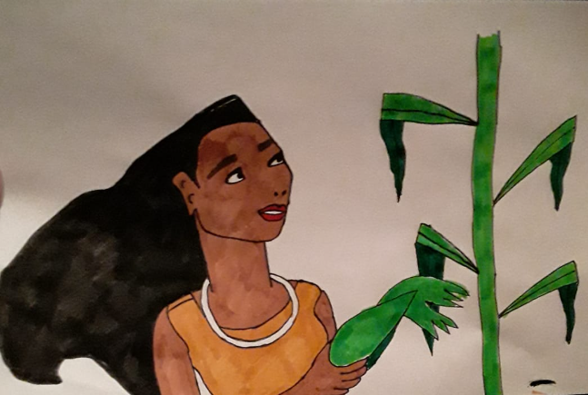 Disney Esque Native Mother with the Corn